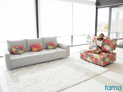 Sofa myloft cama fama modular chaise longue tapiceria