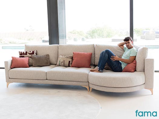 Sofa opera cama fama modular chaise longue tapiceria