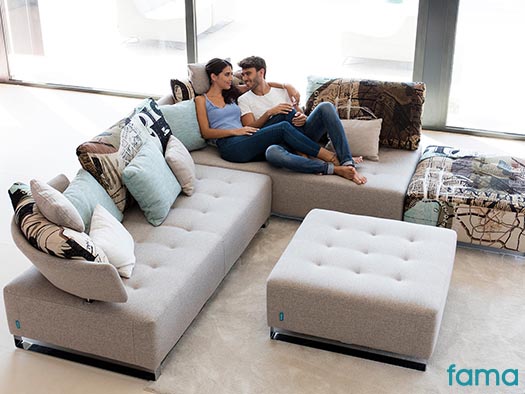 Sofa panky cama fama modular chaise longue tapiceria